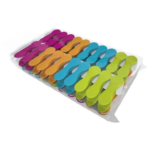 Plastik WÄSCHEKLAMMERN - 40 Stück - Superstark mit Soft-Grip - 70 MM - Höchste Europäische Qualität von LaundrySpecialist