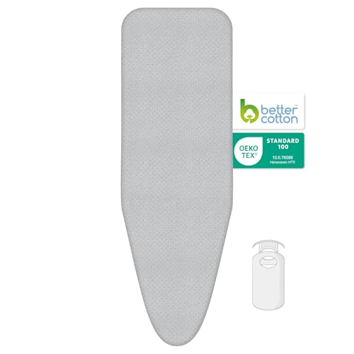 Ultra Reflect Ironing Board Cover - Heat Reflective - 100% BCI Cotton 130x45 cm – Available in Two Sizes - Equipped with exceptionally Thick Molton Layer – Extra Ironing Comfort - LaundrySpecialist von LaundrySpecialist