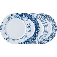 LAURA ASHLEY BLUEPRINT COLLECTABLES Dessertteller "China Rose, Sweet Allysum, Floris, Candy Stripe", (Set, 4 St., 4 Teller Mix Design) von Laura Ashley Blueprint Collectables