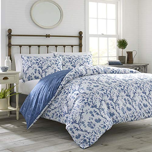 Laura Ashley Home Elise Bettbezug-Set, Doppelbett/Queensize, Mittelblau von Laura Ashley