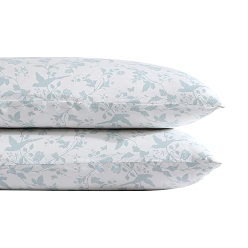 Laura Ashley Home - Satin-Kollektion – 2-teiliges Kissenbezug-Set – 100% Baumwolle, seidig glatt und leuchtender Glanz, knitterfreie Bettwäsche, Gartenpalast von Laura Ashley