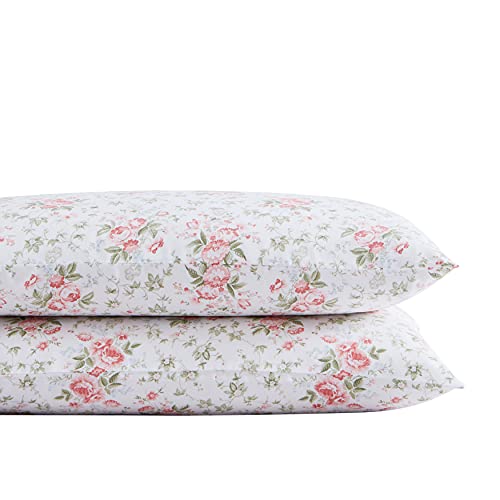 Laura Ashley Home - Satin-Kollektion – 2-teiliges Kissenbezug-Set – 100% Baumwolle, seidig glatt & leuchtender Glanz, knitterfreie Bettwäsche, Standard, Lilian von Laura Ashley