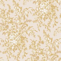 LAURA ASHLEY Vliestapete "Laura Ashley Picardie Pale Gold Vliestapete", geblümt von Laura Ashley