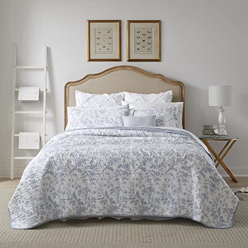 Laura Ashley 221081 Amberley Quilt Set, Twin, Spa Blue von Laura Ashley