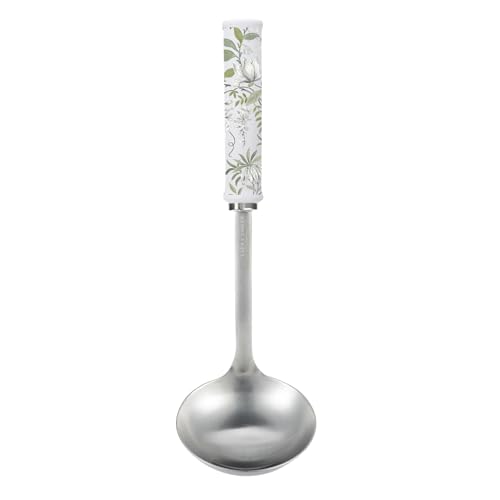 Laura Ashley 30cm Edelstahl Schöpflöffel- 6 Oz Kapazität Suppenkelle mit Soft-Touch-Griff für Müheloses Servieren - Ergonomisch, und Hitzebeständig Stilvolle Küchengadget von Laura Ashley