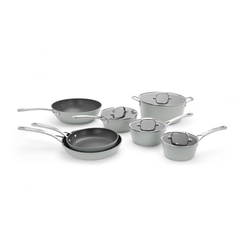 Laura Ashley 7-tlg Antihaft Kochgeschirr Set - 3 Stieltöpfe mit Deckel, 2 Bratpfannen, 30cm Wok & 28cm Kasserolle mit Deckel - Geschmiedetes Aluminium, PFOA-freies mit 10-Jahres-Garantie von Laura Ashley