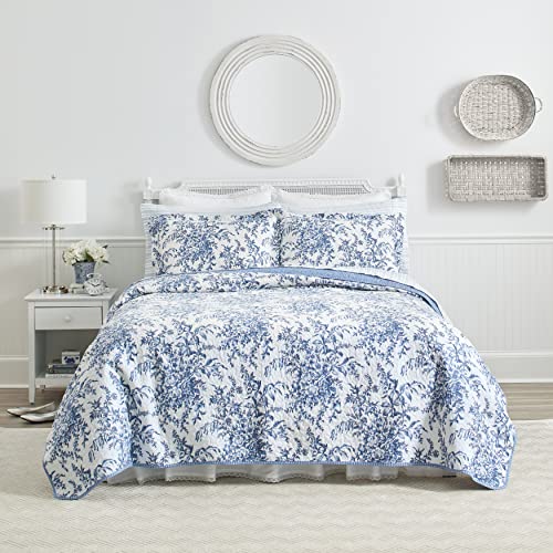 Laura Ashley Bedford Wendebettwäsche Baumwolle Full/Queen blau von Laura Ashley