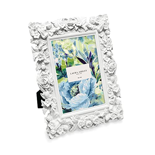 Laura Ashley Bilderrahmen aus Kunstharz, handgefertigt, mit Staffelei, für Tisch- und Wanddekoration, dekoratives Blumendesign, Fotogalerie, Kunst und mehr, 12,7 x 17,8 cm, Weiß Laura Ashley Bilderrahmen aus Kunstharz, handgefertigt, mit Staffelei, für Tisch- und Wanddekoration, dekoratives Blumendesign, Fotogalerie, Kunst und mehr, 12,7 x 17,8 cm, Weiß von Laura Ashley