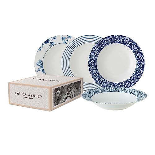 Laura Ashley Blueprint Collectables Geschenkset 4 Teller tief 22 cm assorti Porzellan von Laura Ashley