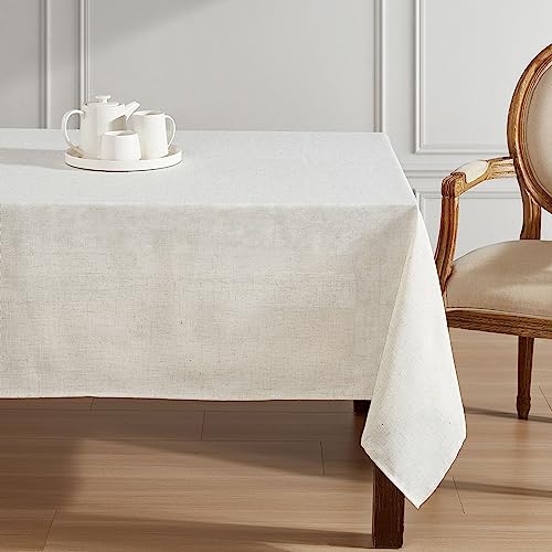 Laura Ashley Dothan Luxuriöse Tischdecke aus Leinenmischung für formelle Abendessen, Urlaub, Hochzeit oder Party, 152,4 x 304,8 cm, Taupe von Laura Ashley