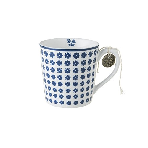 Laura Ashley - Henkelbecher, Henkeltasse, Tasse - Blueprint Humble Daisy - 8,8 x 8,8 x 8,9 cm von Laura Ashley