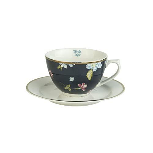 Laura Ashley Heritage Collectables Kopf und Untertasse Midnight Uni 26 Cl. Porzellan von Laura Ashley