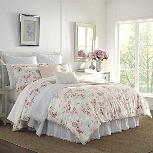 Laura Ashley Home – King-Size-Bettwäsche-Set, luxuriöse Bettwäsche mit passenden Kissenbezügen, stilvolle Wohnkultur für alle Jahreszeiten (Glyzinien-Rosa, King-Size), Rouge von Laura Ashley