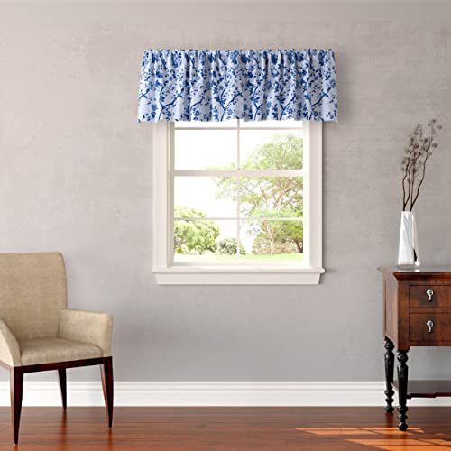 Laura Ashley Home - Volant aus Baumwolle, stilvolle und leichte Fensterbehandlung für Heimdekoration (Charlotte Blue, 218,4 x 38,1 cm) von Laura Ashley