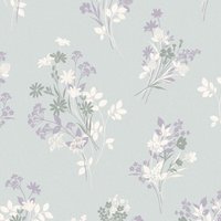 Laura Ashley - Igerna Vliestapete Pale Duck Egg Blue 10mx52cm von Laura Ashley