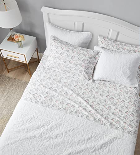 Laura Ashley Rosalie Bettwäsche-Set für Doppelbetten, Grau, grau, Volle Größe von Laura Ashley