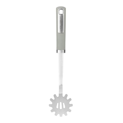 Laura Ashley Spaghetti Löffel mit Soft Touch Griffen - Hitzebeständiger und Spülmaschinenfester Nudellöffel aus Edelstahl, Perfekt Zum Abtropfen, Servieren und Portionieren von Nudeln von Laura Ashley