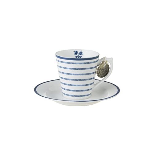 Laura Ashley Blueprint Collectables Kopf- und Untertassen -Espresso -Candy Stripe 9 Cl. Porzellan von Laura Ashley