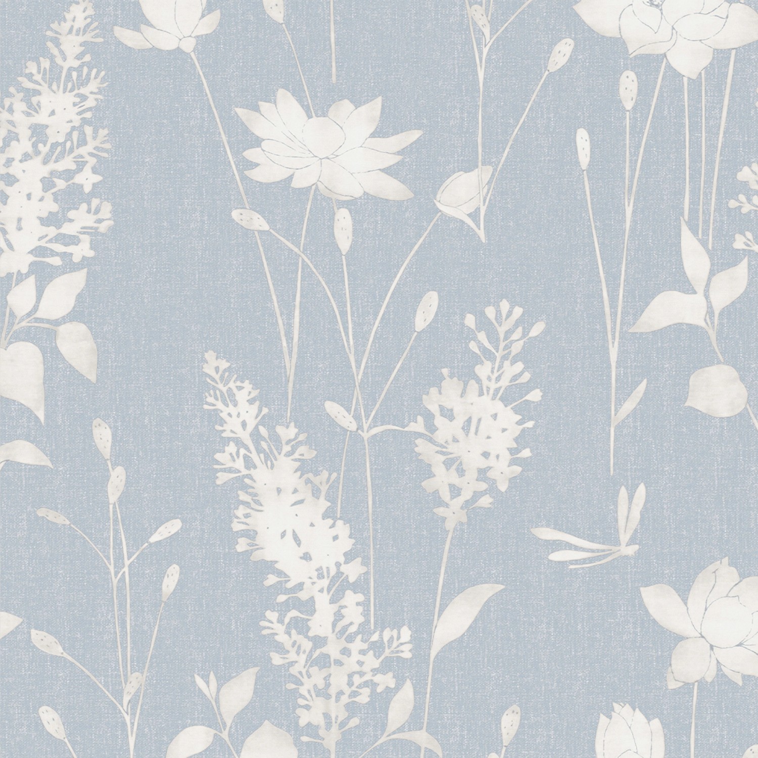 Laura Ashley Vliestapete Dragonfly Garden Chalk Blue 10,05 x 0,52 m von Laura Ashley