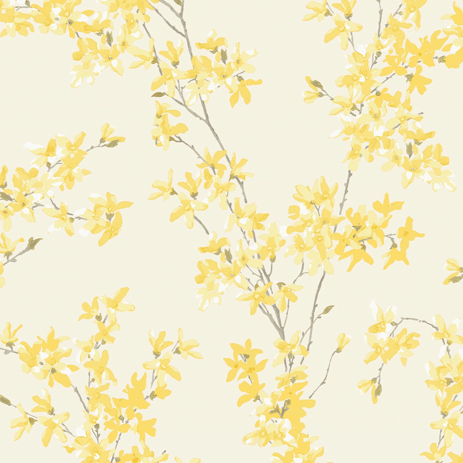 Laura Ashley Vliestapete Forsythia Sunshine 10,05 x 0,52 m von Laura Ashley