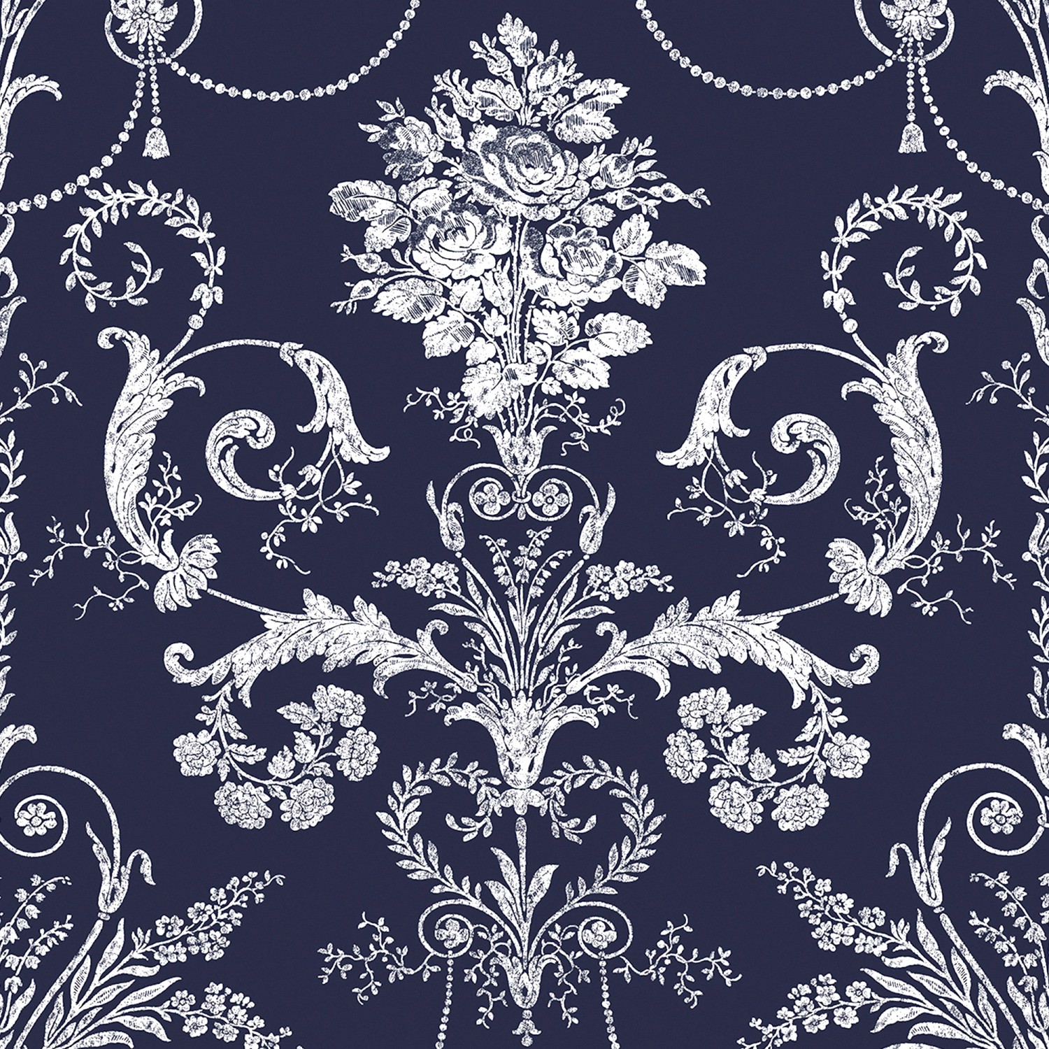 Laura Ashley Vliestapete Josette Midnight 10,05 x 0,52 m von Laura Ashley