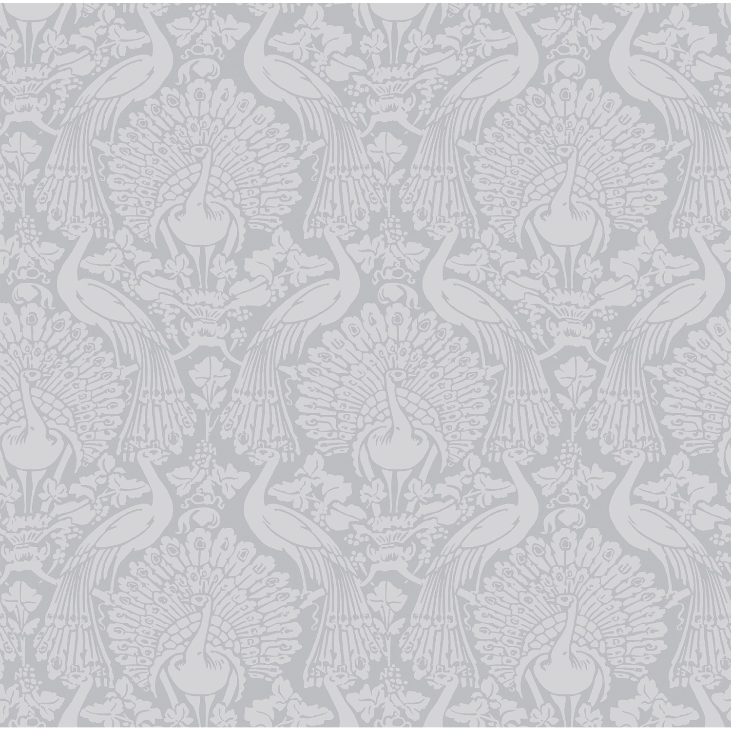 Laura Ashley Vliestapete Peacock Damask Pale Slate 10,05 x 0,52 m von Laura Ashley