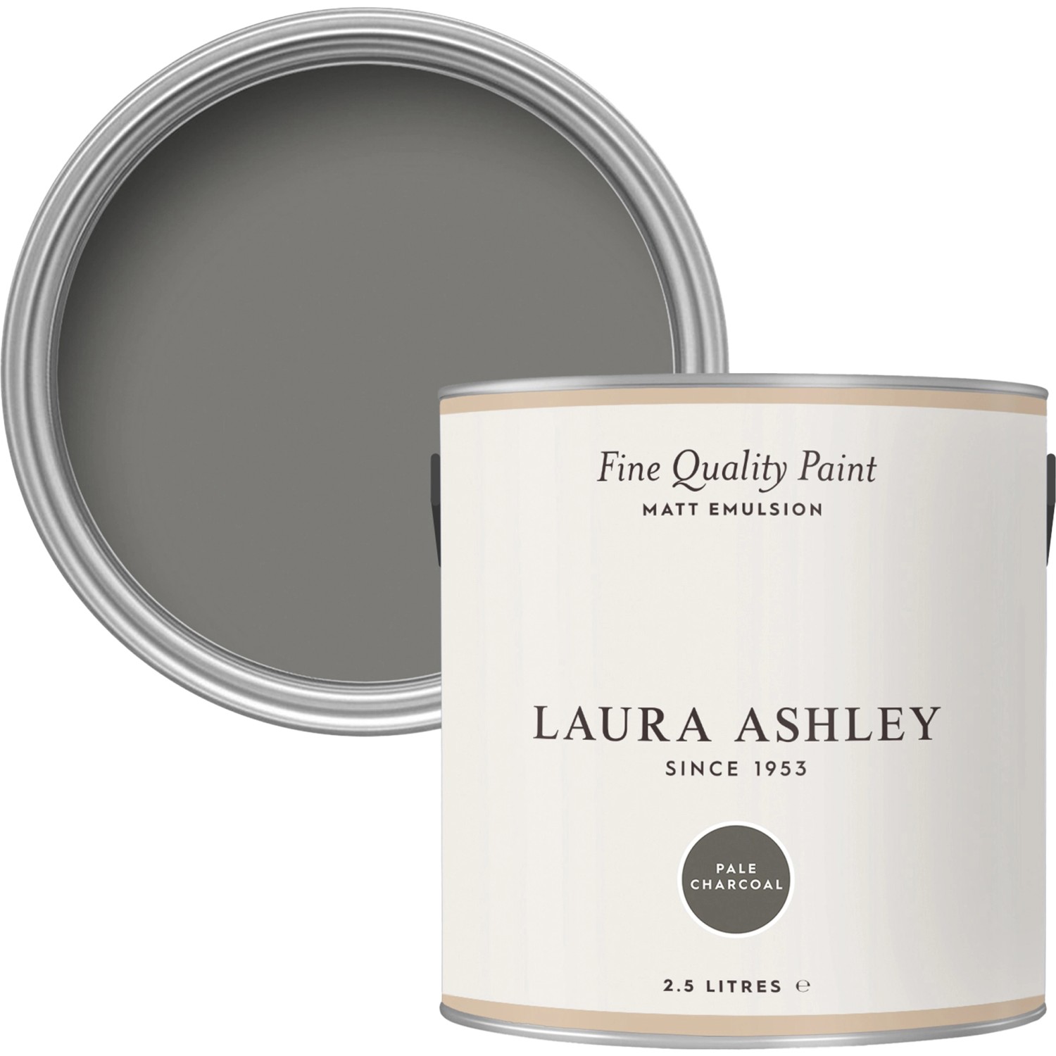 Laura Ashley Wandfarbe Pale Charcoal Grau 2,5 l von Laura Ashley