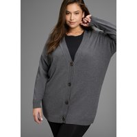 Laura Scott CURVE Strickjacke in kuscheligem Feinstrick und hüftbedeckender Passform - GROSSE GRÖSSE Laura Scott CURVE Strickjacke in kuscheligem Feinstrick und hüftbedeckender Passform - GROSSE GRÖSSE von Laura Scott Curve