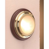 LED Wandlampe LEGNO Messing Ø22cm rund Maritim von Laura Suardi