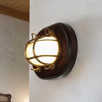 LED Wandleuchte Holz Messing 3000K Maritim Flur von Laura Suardi
