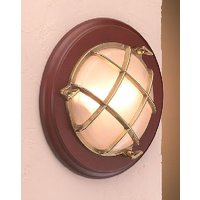 LED Wandleuchte Messing Holz rund Maritim SILVIO von Laura Suardi