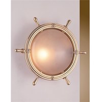 Maritime Wandlampe Messing Glas Flur Wohnzimmer von Laura Suardi