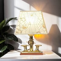 Massive Tischlampe Messing maritimes Design H:33cm von Laura Suardi