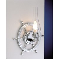 Wandleuchte Bad Flur Chrom Maritim Ø32cm Messing von Laura Suardi