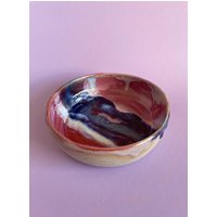 Keramik Schale Handgemacht, Schälchen Rosa Blau, Kleine Schüssel Steinzeug, Unikat Geschirr, Bunte Glasur, Handmade Bowl, Getöpfert von LauraCeramicsShop