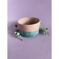 Kleiner Keramikbecher in Rosa Türkis Mit Einzigartigem Farbverlauf, Handgemachter Becher, Unikat Töpferei, Keramik Geschenkidee, Espresso Kleiner Keramikbecher in Rosa Türkis Mit Einzigartigem Farbverlauf, Handgemachter Becher, Unikat Töpferei, Keramik Geschenkidee, Espresso von LauraCeramicsShop
