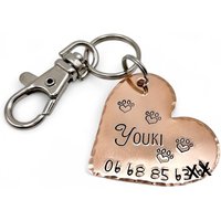 Hundemarke, Kupfer-Hundemarke, Kupferherz von LauraWalkerJewellery
