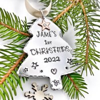 Personalisierter Weihnachtsbaumschmuck, Babys Erstes Weihnachten, Baumschmuck Neues Baby von LauraWalkerJewellery