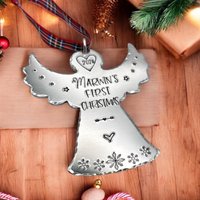 Personalisierter Weihnachtsengel, Personalisierte Weihnachtsdekoration, Mein Erstes Weihnachten von LauraWalkerJewellery