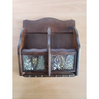 Vintage Holz Wandhalterung Brief Briefhalter Mit Schlüsselhaken von LaurasFunFindsCA