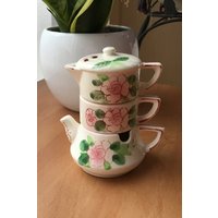 Vintage Salz - Und Pfefferstreuer Mit Zuckerdose Porzellan Tee Set von LaurasFunFindsCA