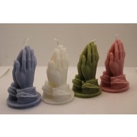 Betende Hände Kerze | 8 cm Candle Geschenkidee Glaube Religion Deko von LaurasKreativstube