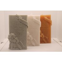 Gedenk Kerze - Engel | 14, 5cm Miss You Candle Grab Tod Friedhof Andenken Geschenkidee Deko von LaurasKreativstube