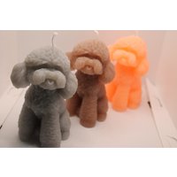 Pudel Kerze | 10cm Poodle Candle Toypudel Toypoodle Geschenkidee Deko von LaurasKreativstube