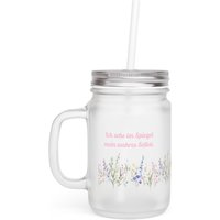 Selbstliebe Trinkglas Mit Deckel, Motiv Und Affirmation, Mehrweg-strohhalm, Mason Jar Bedruckt, Henkel Glas, Sommerglas, Frauen Geschenkidee von LaurasSeelenessenz