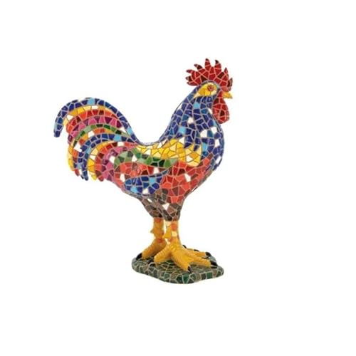Laure TERRIER Hahnstatue aus mehrfarbigem Mosaik, Modell „Barcino“, Spanien. Höhe 9 Zentimeter von Laure TERRIER