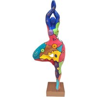 Große, Runde, Mehrfarbige „Tänzerin"-statue Einer Frau, Modell „Rita", Dekoration Von Laure Terrier, Höhe 52 Zentimeter Große, Runde, Mehrfarbige „Tänzerin"-statue Einer Frau, Modell „Rita", Dekoration Von Laure Terrier, Höhe 52 Zentimeter von LaureTerrier