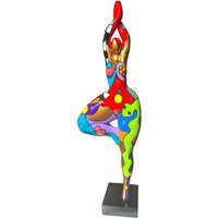 Große, Runde, Mehrfarbige "Tanzende" Frauenstatue, Modell "Bella", Laure Terrier Dekoration, 52 Zentimeter Hoch Große, Runde, Mehrfarbige "Tanzende" Frauenstatue, Modell "Bella", Laure Terrier Dekoration, 52 Zentimeter Hoch von LaureTerrier