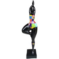 Große, Runde, Mehrfarbige "Tanzende" Frauenstatue, Modell "Marge", Laure Terrier Dekoration, 52 Zentimeter Hoch Große, Runde, Mehrfarbige "Tanzende" Frauenstatue, Modell "Marge", Laure Terrier Dekoration, 52 Zentimeter Hoch von LaureTerrier