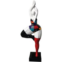 Große, Runde, Mehrfarbige "Tanzende" Frauenstatue, Modell "Mona", Laure Terrier Dekoration, 52 Zentimeter Hoch Große, Runde, Mehrfarbige "Tanzende" Frauenstatue, Modell "Mona", Laure Terrier Dekoration, 52 Zentimeter Hoch von LaureTerrier